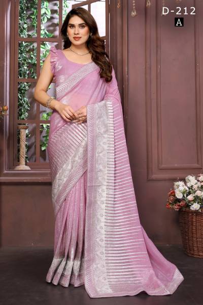 DN 212A TO 212D BY DURGA FASHION DESIGNER CRUNCHY SAREES WHOLESALER IN INDIA